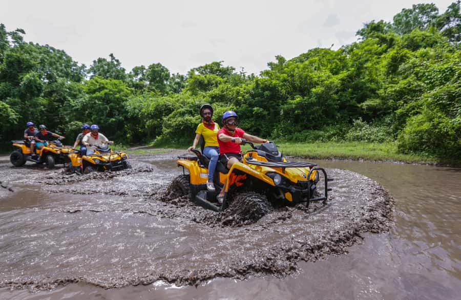 ATV Adventure to Jade Cavern Double - Crossing trails, mud pits and El Cedral