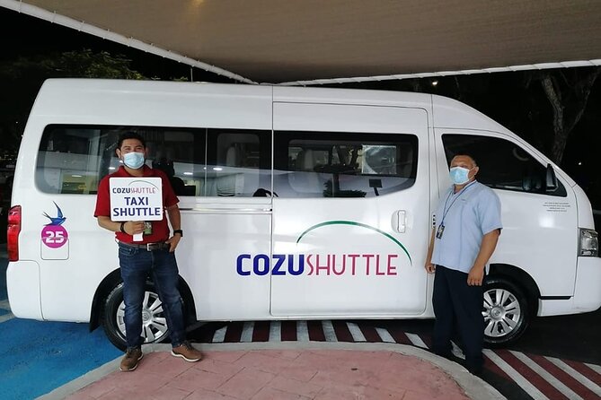 Cheapest Shared Shuttle from Cozumel Airport 2 Hotels in Cozumel - From Cozumel arrivals to the van