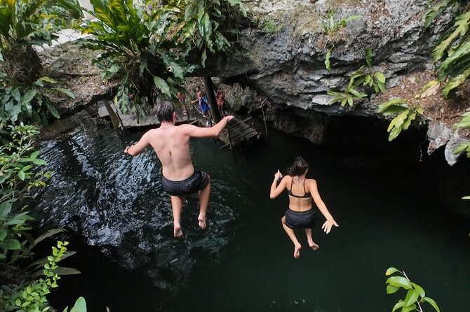 Jade Caverns and Mayan Village Cozumel ATV TOUR - Jade Caverns and the cenote jump