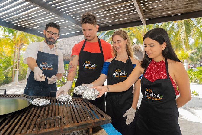 Tikinxic Barefoot Fish Guided Cookout Experience in Cozumel - Preparing a Yucatan-style fish lunch